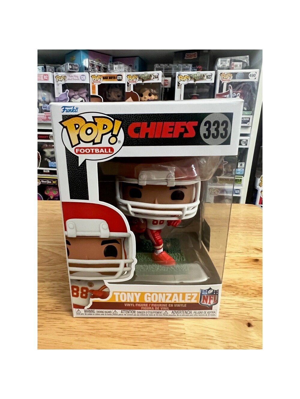 Tony Gonzalez Funko Pop #333 Kansas City Chiefs White Red Uniform NFL Football